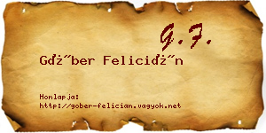 Góber Felicián névjegykártya